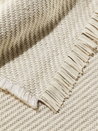 Woven Nappa Leather and Wool Scarf