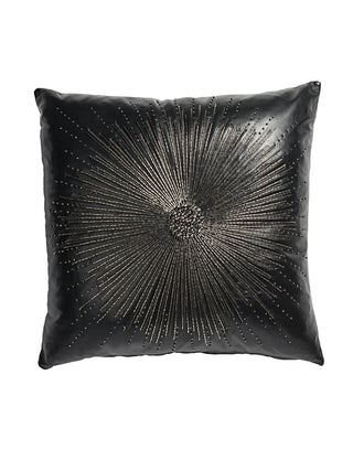 Alonso Black Leather Cushion
