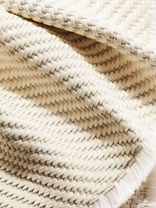 Woven Nappa Leather and Wool Scarf