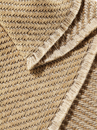 Woven Suede and Wool Scarf