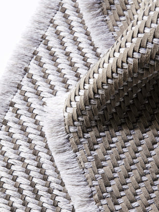 Woven Suede and Wool Scarf