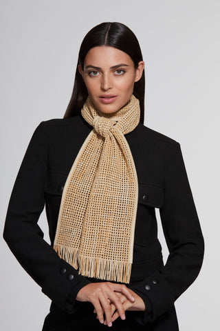 Woven nappa mesh scarf