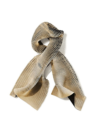 Bonded suede and cashmere mesh scarf